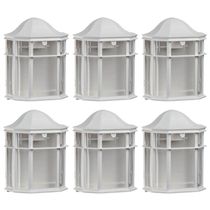 Kit 6 Arandelas Luminárias de Parede Externa Branca Clássica Colonial De Ville Dital