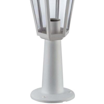 Balizador Clássico Branco Luminária para Jardim Lente Transparente Dital Colonial
