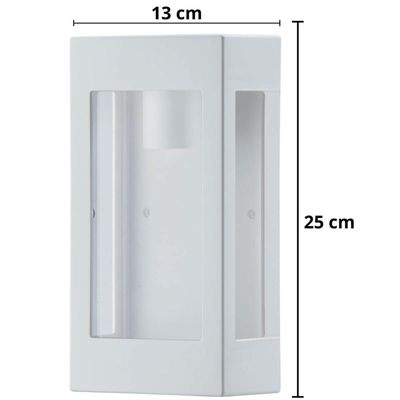 Conjunto 12 Luminárias Arandelas de Parede Branco Bivolt E27 Lente Transparente Prime Dital