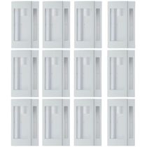 Conjunto 12 Luminárias Arandelas de Parede Branco Bivolt E27 Lente Transparente Prime Dital