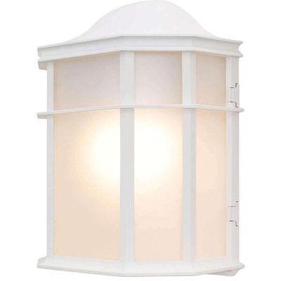 Kit 12 Luminárias Arandelas Parede Externa Jardim Muro 25cm Lente Fosca De Ville Dital Branco