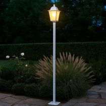 12 Postes Luminária 1,95m Praça Jardim Branco 1 Lâmpada Soberana Colonial Dital