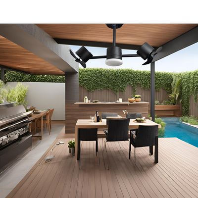 Ventilador de Teto Treviso Infinit LED Preto Bivolt