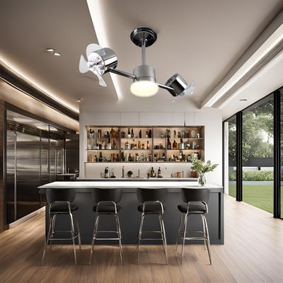 Ventilador de Teto Treviso Infinit LED Cromado Contrl Remoto