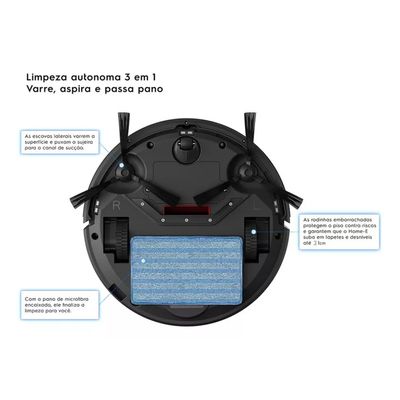 Robô Aspirador Electrolux ERB10 Preto com 40W de Potência - Bivolt