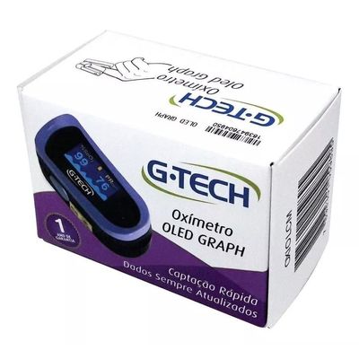 Oxímetro de pulso para dedo G-Tech OXIOLCM roxo
