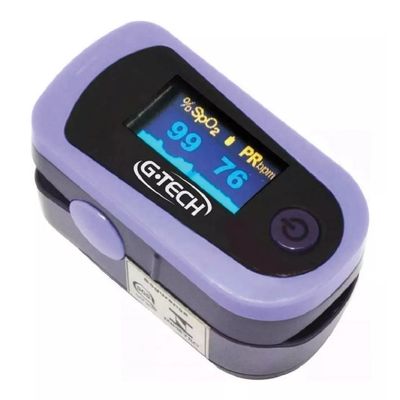Oxímetro de pulso para dedo G-Tech OXIOLCM roxo