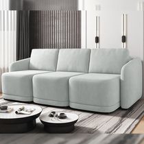 Sofá Cama Modulado Retrátil e Reclinável Decorativo Varsóvia 306cm Veludo Cinza G33 - Gran Belo