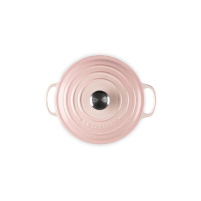 KIT LE CREUSET PANELAS REDONDAS 20CM E 24CM EM FERRO ESMALTADO SHELL PINK