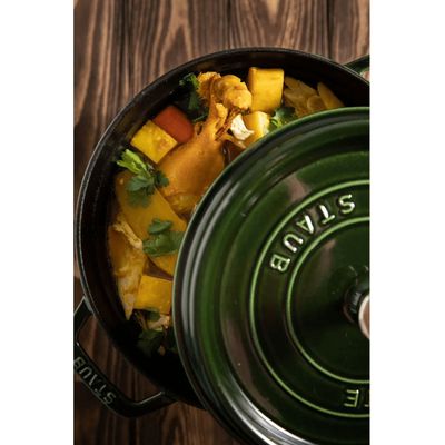 CAÇAROLA STAUB REDONDA FERRO FUNDIDO 26 CM - Verde Basil