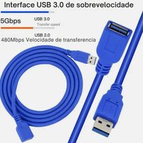 Cabo Extensor USB 3.0 Cabo 1 Metro AM+FM Azul DK-104
