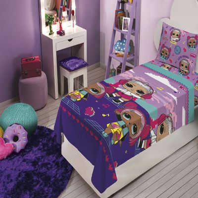 Jogo de Cama Lepper Solteiro Microfibra Estampado LoL 03 Pçs Lilás