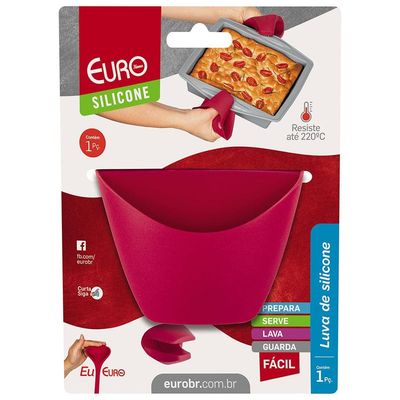 Luva de Silicone Euro com Bico - Vermelha