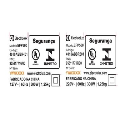 Processador de Alimentos Electrolux Efficient EFP500 3 em 1 300W 710ml Preto Preto / 220