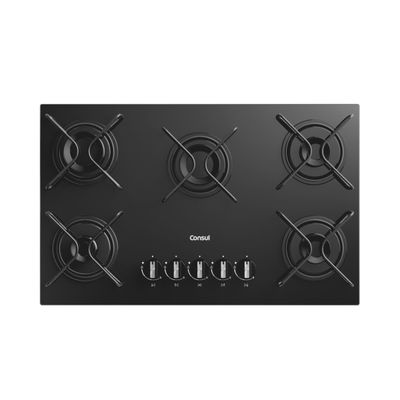 Cooktop 5 Bocas Consul CD075BE Mesa de Vidro