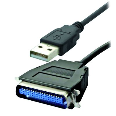 Cabo USB para Paralelo 36 Pinos 1,8M Preto