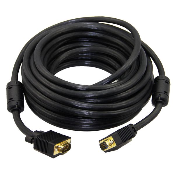 Cabo para Monitor VGA HD15M X HD15M 20M Preto com Filtro
