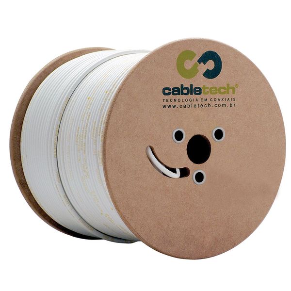 Cabo Coaxial Cabletech RGE-06 TSNET BCO 305M 802216000T00CB2