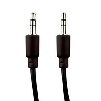 Cabo de Audio C-042 EVUS P2 + P2 PLUG 3.5MM Stereo C-042 Niquel 1M Preto