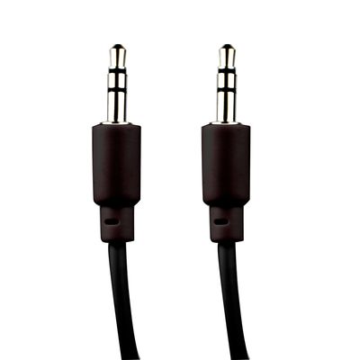Cabo de Audio C-042 EVUS P2 + P2 PLUG 3.5MM Stereo C-042 Niquel 1M Preto