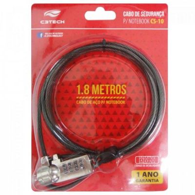 Cabo de Segurança com Chave C3TECH CS - 30