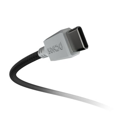 Cabo USB a 2.0  Macho P/ USB TIPO-C - Conec. Cinza - P/ PS5 - 3M - NYLON - CBPY03C