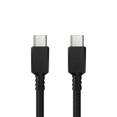 Cabo USB TIPO-C P/ USB TIPO-C 2.0 - Preto - 3M - NYLON - PUCC2-3P