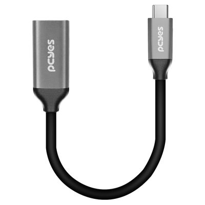 Cabo USB TIPO-C para HDMI Fêmea 2.0 4K/60HZ - Preto - 15CM - PUCF-15