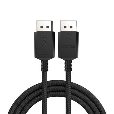Cabo Displayport M para Displayport M 2.1 - Preto - 2M - NYLON - PDPN2-2