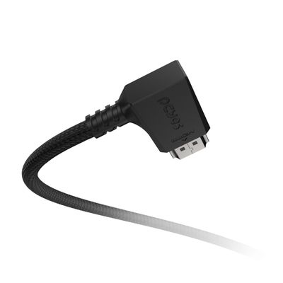 Cabo HDMI 2.1 CONEC.90º Horizontal - Preto - 3M - NYLON - PHM21-3HNP