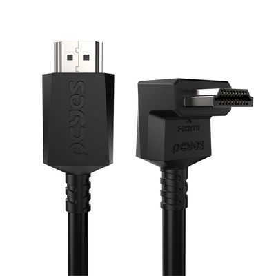 Cabo HDMI 2.0 CONEC.90º Vertical - Preto - 2 Metros - PH20-2V-B