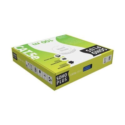 Cabo LAN U/UTP CAT.5E 24AWG CMX 100M BR 23200124