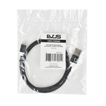 Cabo USB EVUS C-057 Lightning FAST Charge Preto 1,0M