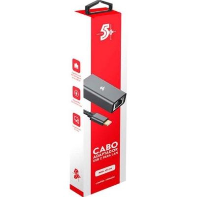 Cabo Adaptador Conversor USB C para LAN RJ45 ATC-06 5+