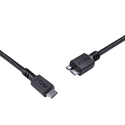 Cabo para HD Externo USB Tipo C para Micro USB B 3.0 1 Metro Preto - P3UCMBP-1