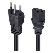 Cabo de Forca Tripolar para Fonte 3X0,75 MM 250V - 50 CM