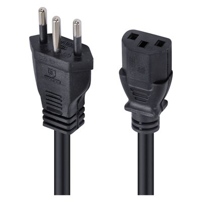 Cabo de Forca Tripolar para Fonte 3X0,75 MM 250V - 50 CM