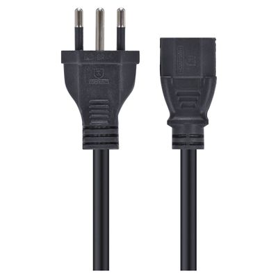 Cabo de Forca Tripolar para Fonte 3X0,75 MM 250V - 50 CM