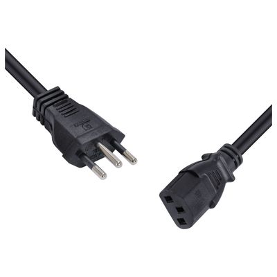 Cabo de Forca Tripolar para Fonte 3X0,75 MM 250V - 50 CM