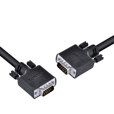 Cabo de Vídeo VGA 15 Pinos Macho para VGA 15 Pinos Macho 28AWG Puro Cobre 2 Metros - PVM15-2