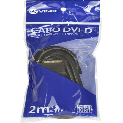 Cabo DVI-D 24+1 Pinos Dual LINK 2 Metros DVI/2