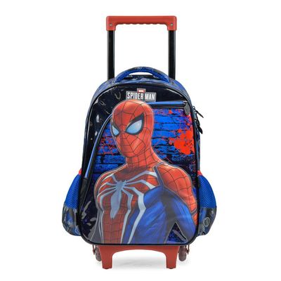 Mochila de Rodinhas Masculina Homem Aranha Azul Escuro U / Azul escuro