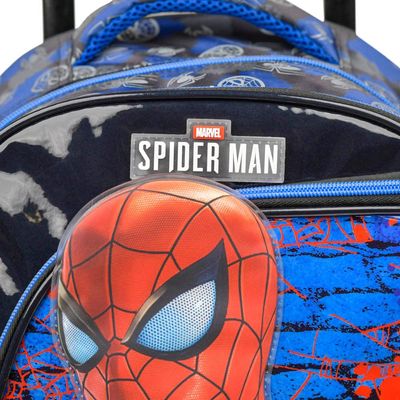 Mochila de Rodinhas Masculina Homem Aranha Azul Escuro U / Azul escuro