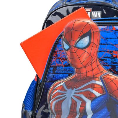 Mochila de Rodinhas Masculina Homem Aranha Azul Escuro U / Azul escuro