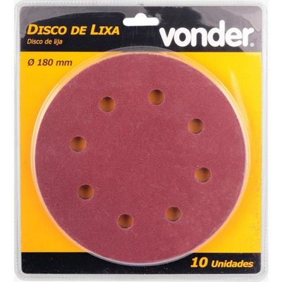 Disco Lixa G120 Para Lixadeira Lpv750 Com 10 Peças - Vonder
