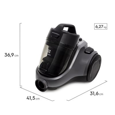 Aspirador de Pó sem Saco Electrolux 1600W Easybox Silencioso com Filtro HEPA Preto (EAS30) 127V
