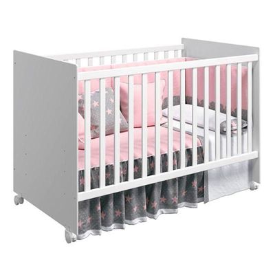 Quarto De Bebê Ane Com Berço Americano Tico Branco Brilho E Colchão Gazin – Phoenix Baby