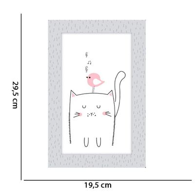 Quadro Placa Infantil Gato