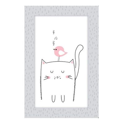 Quadro Placa Infantil Gato