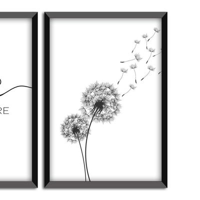 Kit 03 Quadross "Love Lives" 43X33X1Cm